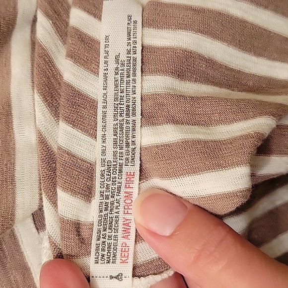 Free People Beach | Crossroads Striped Tunic Dress Cotton Blend - size XS - Picture 9 of 10